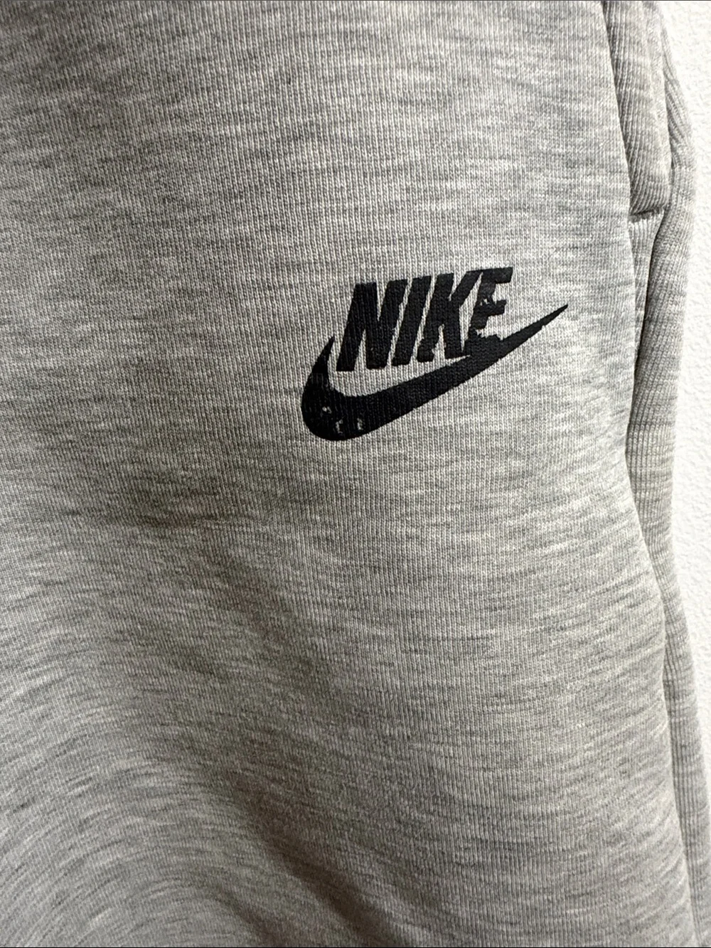 Nike Gray Fleece Kids Shorts with Black Accents